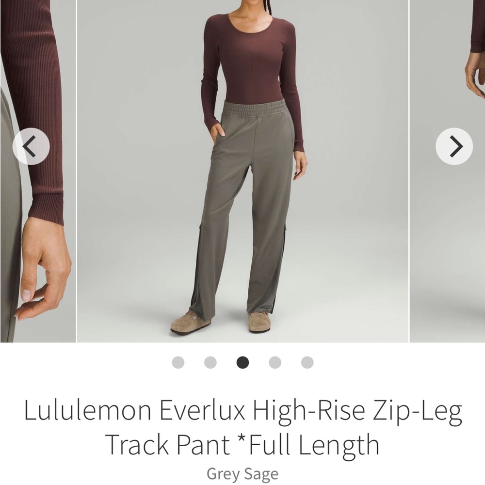 Lululemon Everlux High-Rise Zip-Leg Track Pant